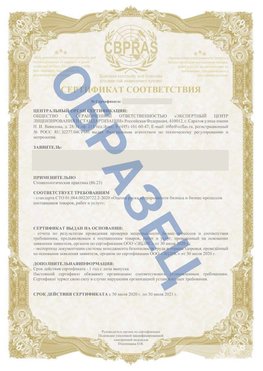 Образец Сертификат СТО 01.064.00220722.2-2020 Новый Уренгой Сертификат СТО 01.064.00220722.2-2020 